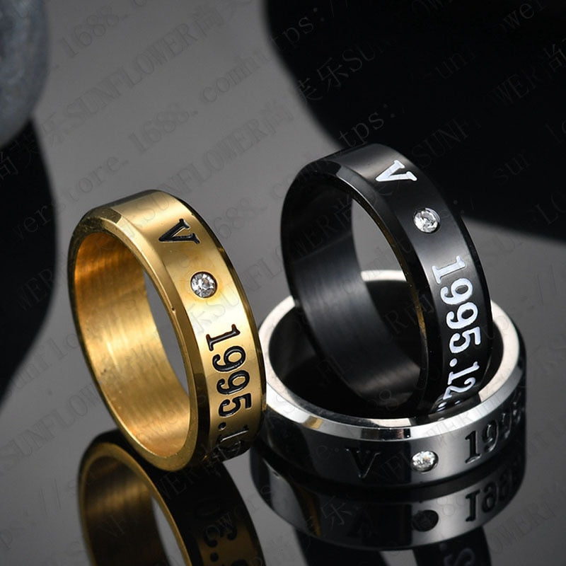 Bangtan V Metal Ring (Gold, Silver & Black)