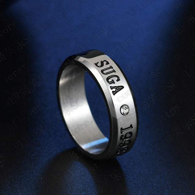 Bangtan Suga Metal Ring (Gold, Silver & Black)