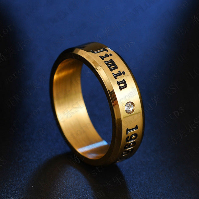 Bangtan Jimin Metal Ring (Gold, Silver & Black)