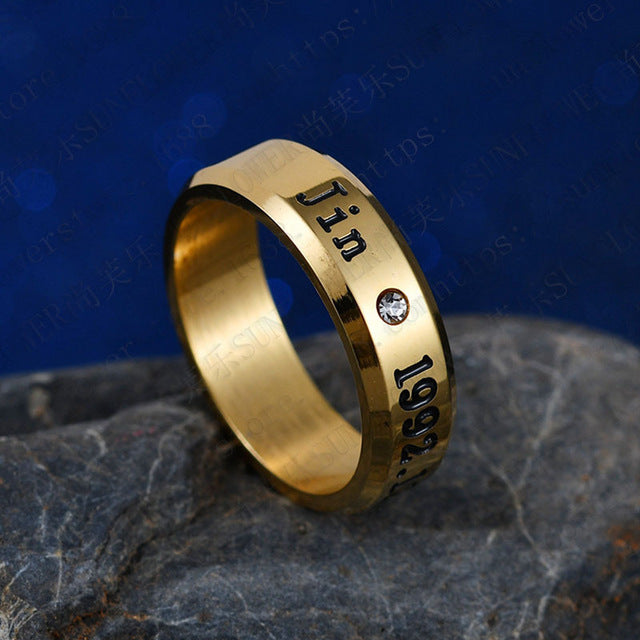 Bangtan Jin Metal Ring (Gold, Silver & Black)