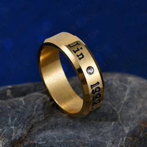 Bangtan Jin Metal Ring (Gold, Silver & Black)