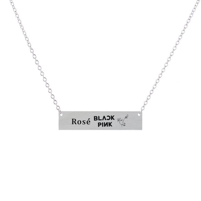 Blackpink Rectangular Signature Necklace (5 Designs)