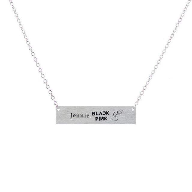 Blackpink Rectangular Signature Necklace (5 Designs)