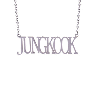 Bangtan Steel Name Necklace