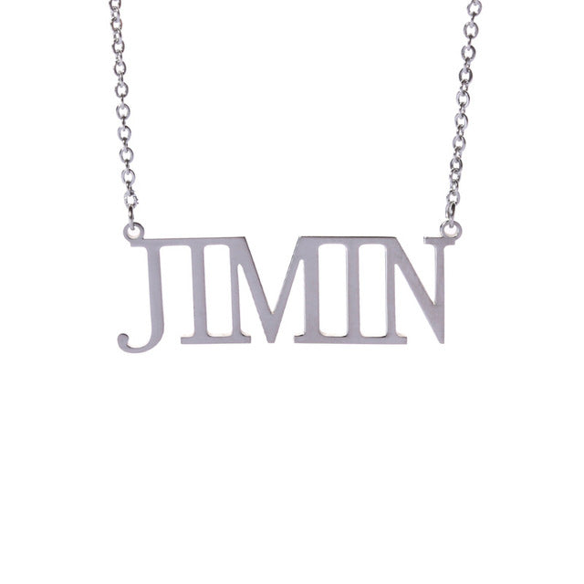 Bangtan Steel Name Necklace