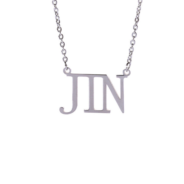 Bangtan Steel Name Necklace