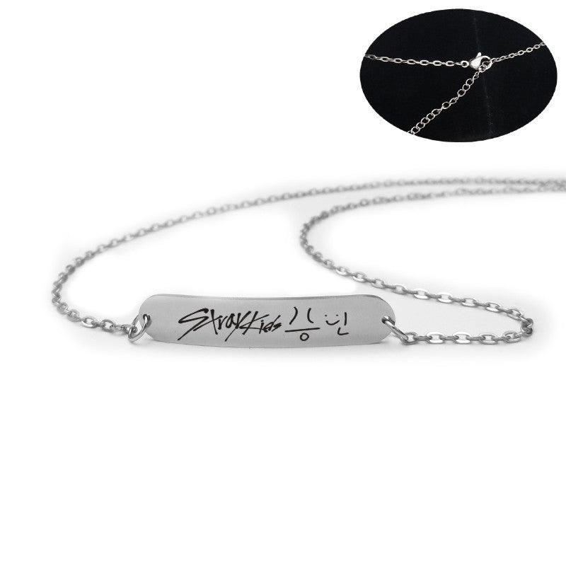 Stray Kids Member Signature Necklaces (10 Designs)