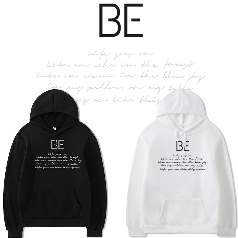 BTS BE Script Hoodies