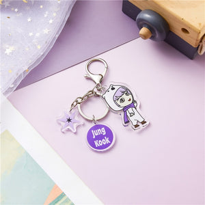 BTS I Purple U Keychains