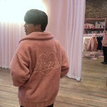 BTS Jin Pink Winter Fur Coat